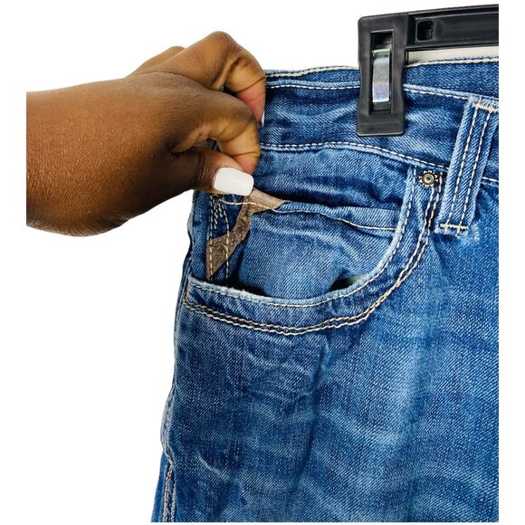 Ariat Mens Jeans Straight Medium Wash Blue Denim Jeans 100% Cotton W33 x L32 - Picture 2 of 14